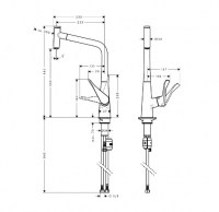 HANSGROHE METRIS SELECT COCINA EXTRAIBLE